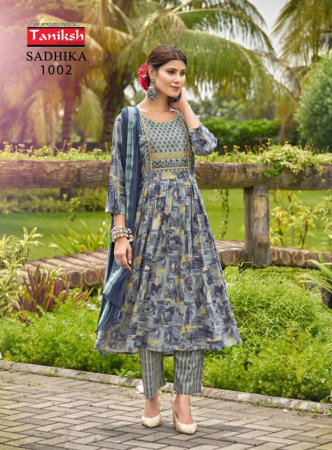 Sadhika Vol 1 By Taniksh Rayon Printed Kurti With Bottom Dupatta Wholesale Price In Surat
